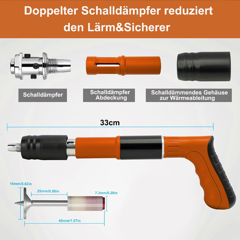 Nail Gun Brad - Mini Handheld Steel Metal Concrete Nail