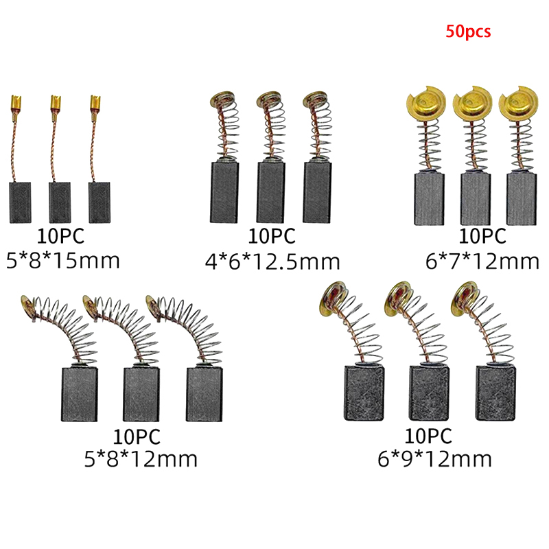Power Tools Carbon Brush - 50pcs Carbon Brush Replacement Kit Electric