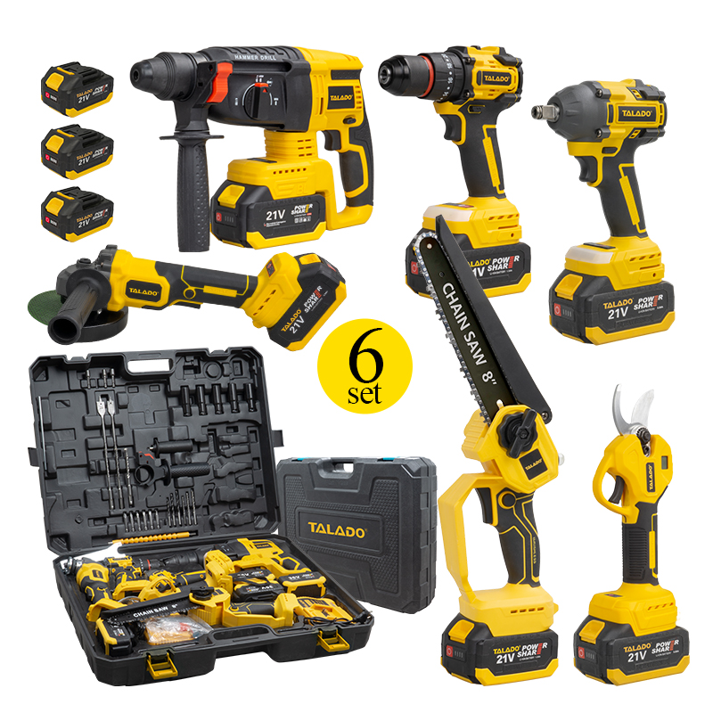 Combo Power Tools - 20v 6-in-1 Power Tool Set For