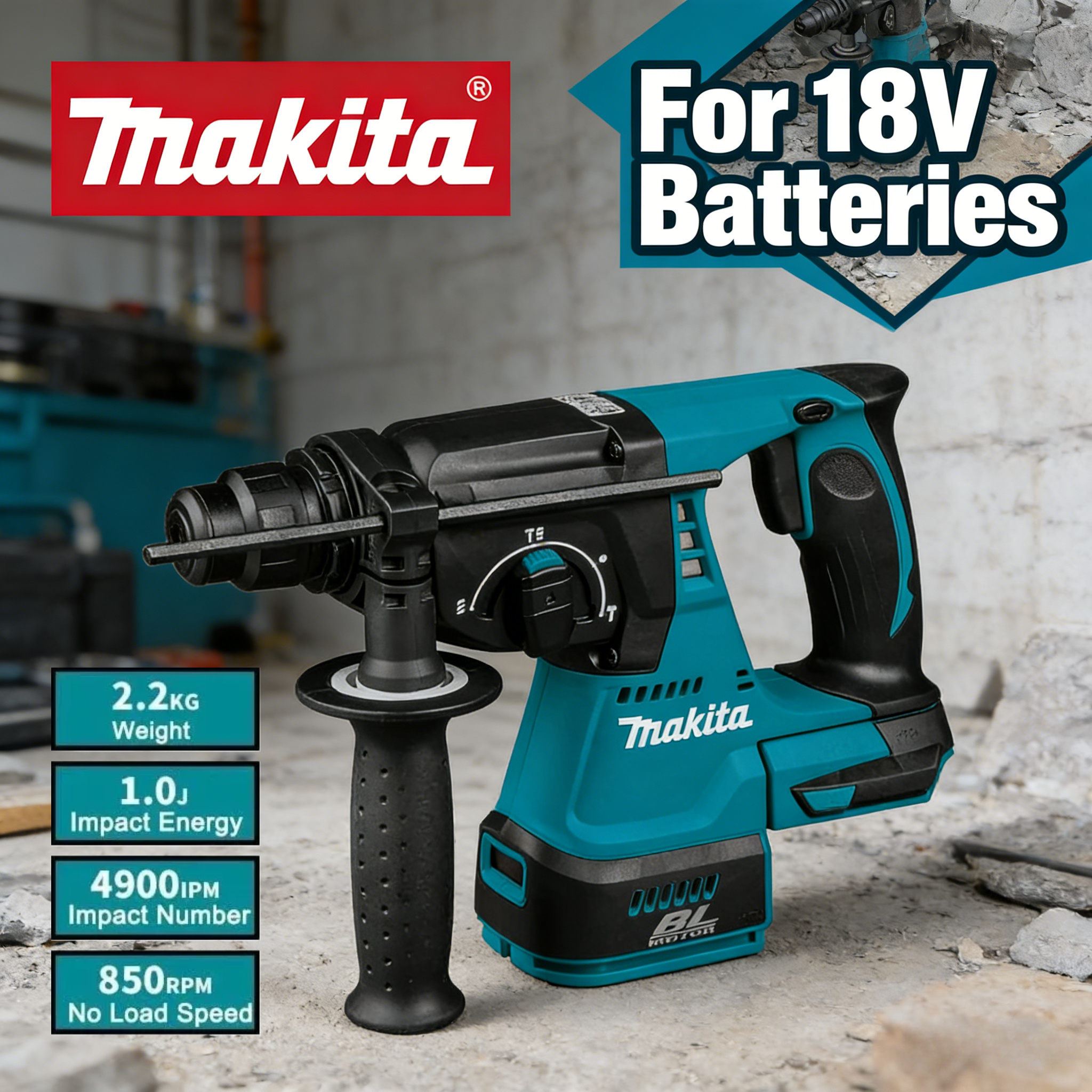 Combo Power Tools - Makita Brushless Hammer Makita 18V Cordless