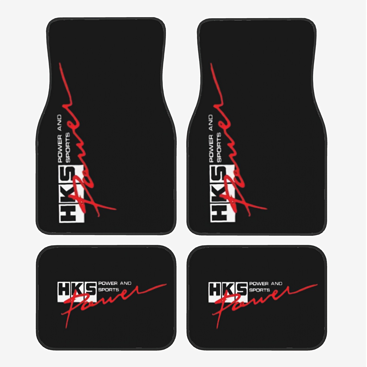 4pcs- Car Floor Mats With HKS  - огляд і ціна Power Tools Logo
