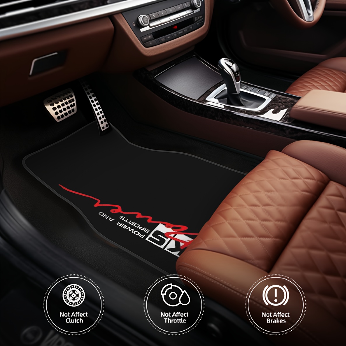 4pcs- Car Floor Mats With HKS  - огляд і ціна Power Tools Logo