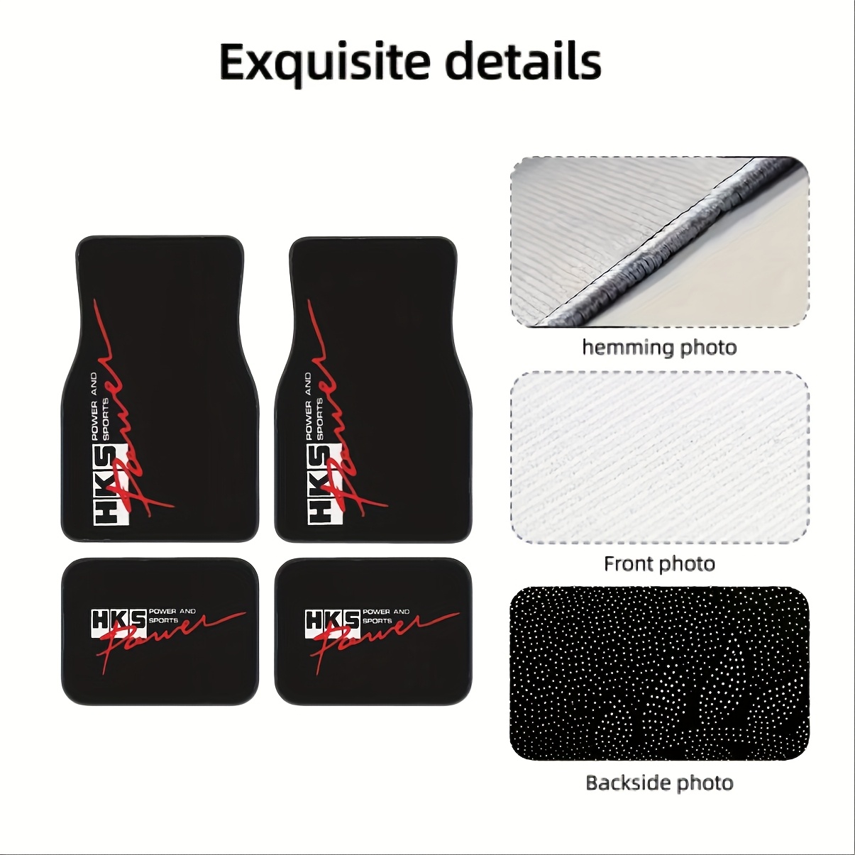4pcs- Car Floor Mats With HKS  - огляд і ціна Power Tools Logo