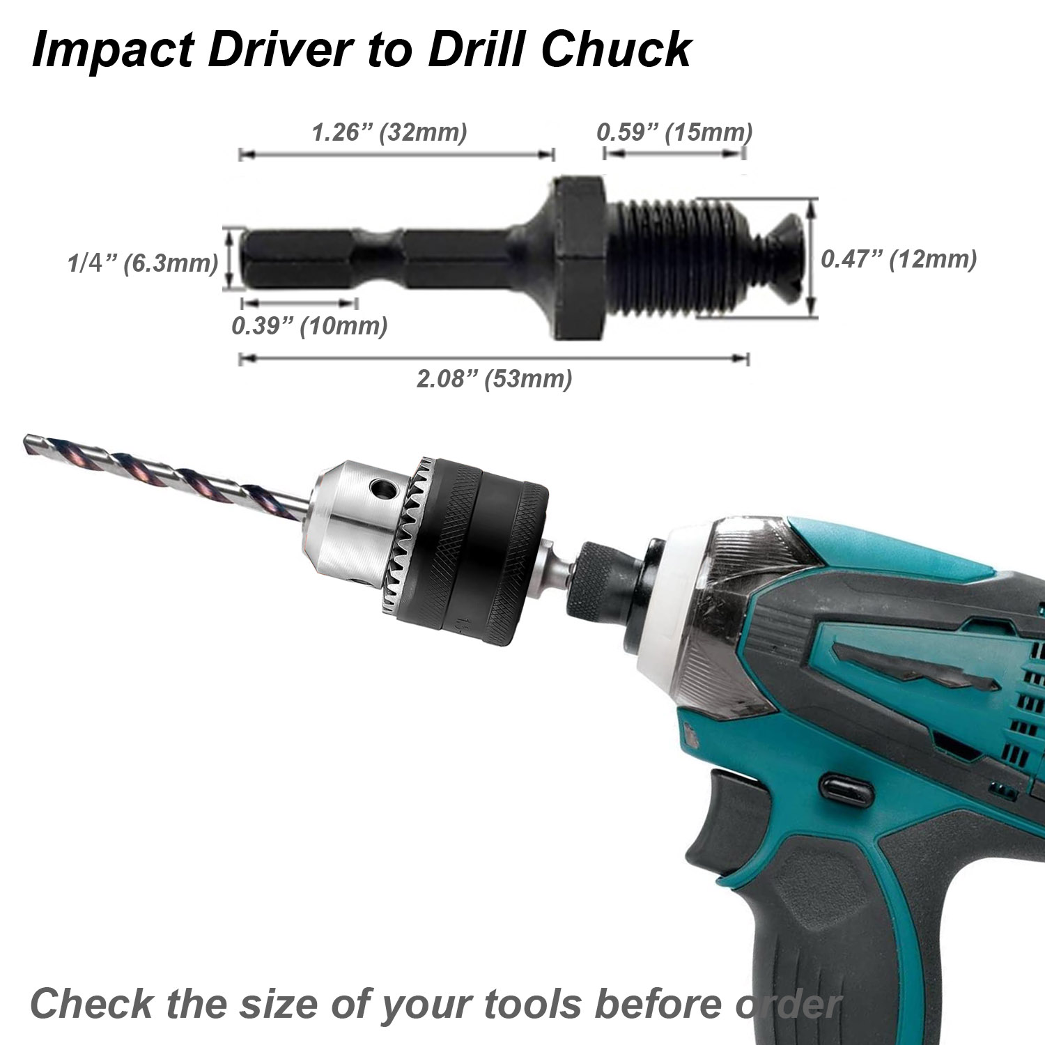 Drill Chuck Converter Adapter  - огляд і ціна Power Tools Plus