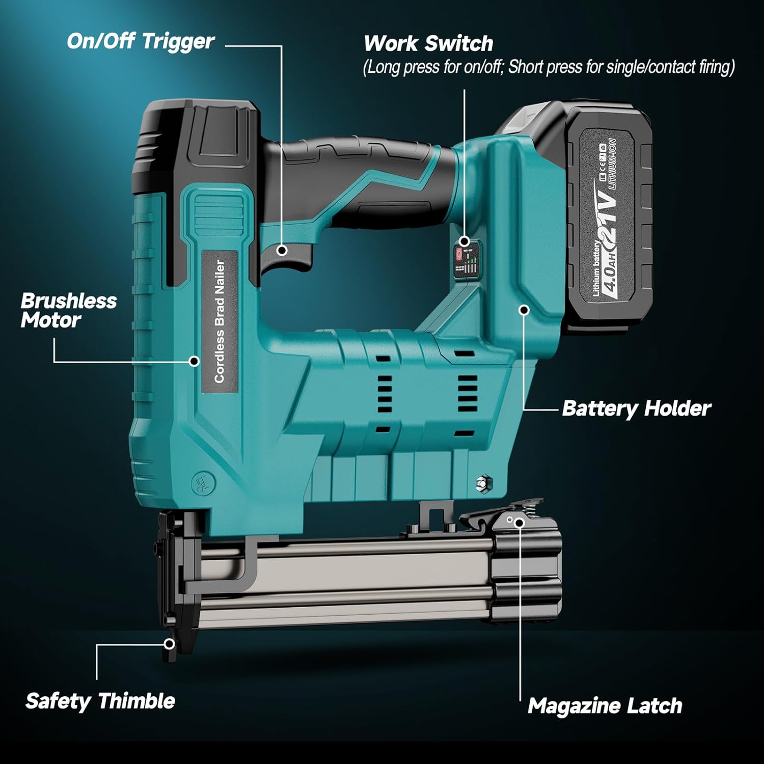 2-In-1 Brushless Portable Elec - огляд і ціна Nail Gun Brad