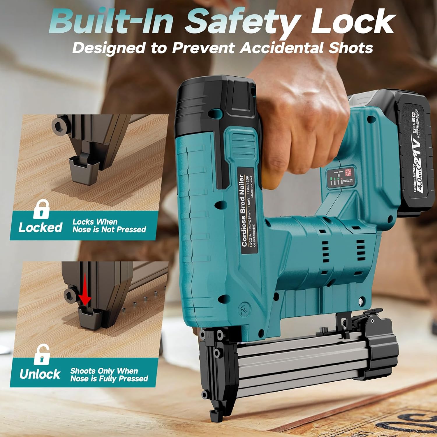 2-In-1 Brushless Portable Elec - огляд і ціна Nail Gun Brad