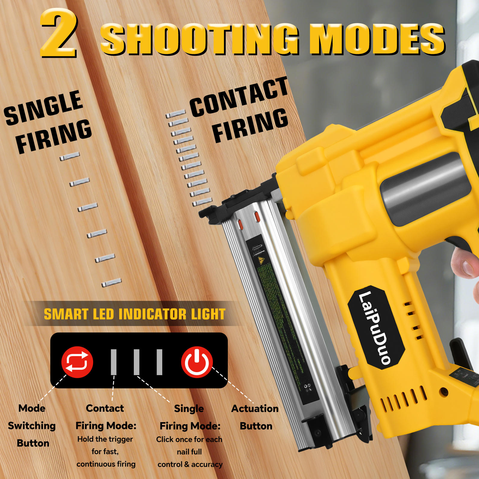 Brushless Brad Nailer 0-50mm 2 - огляд і ціна Nail Gun Brad