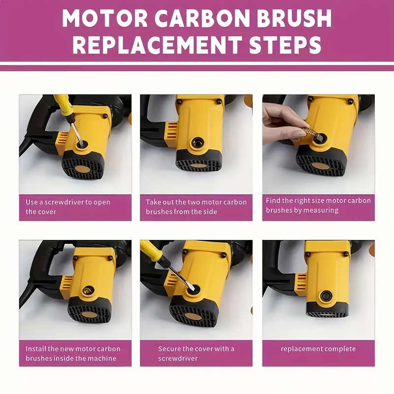 46-Piece Electric Motor Carbon - огляд і ціна Power Tools Carbon Brush