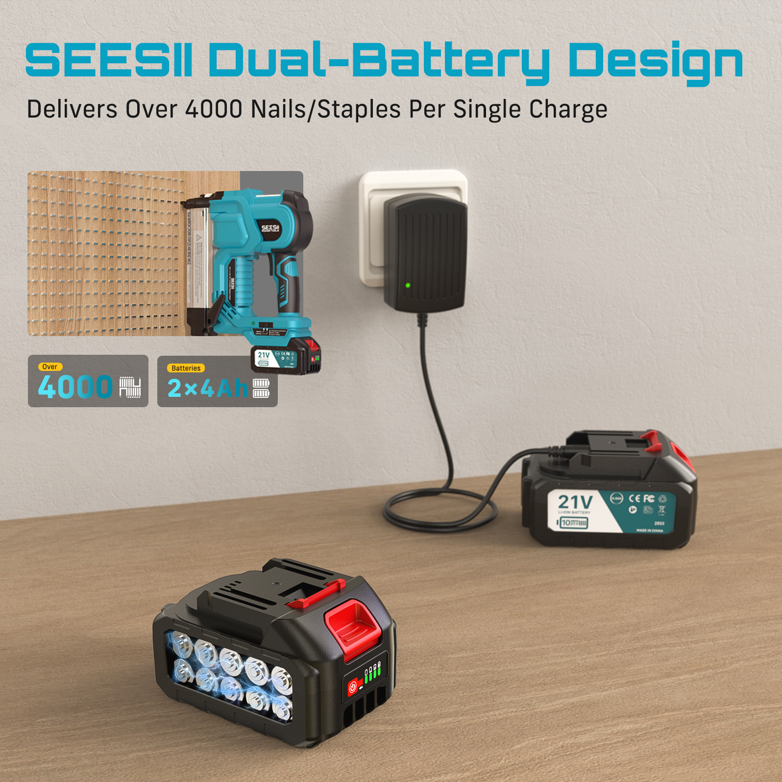 SEESII Electric Impact Nail Gu - огляд і ціна Nail Gun Brad