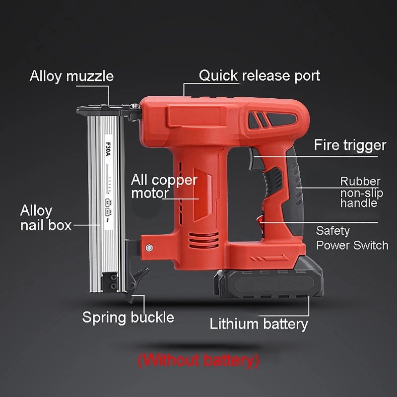 Electric Wireless Nail Gun F30 - огляд і ціна Staple Gun Electric